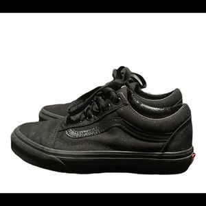 Vans sz 6w canvas old Sokol black sneakers